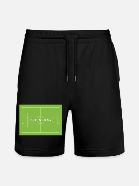 FREISTOSS - Fußball Statement - Stanley/Stella Unisex Bio Joggingshorts Trainer - Schwarz