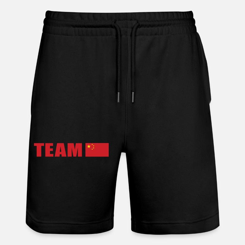 Support Team China - Stanley/Stella Trainer Unisex Organic Jogging Shorts - black