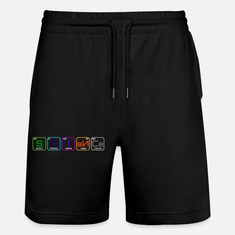 "Science" with the elements - Stanley/Stella Trainer Unisex Organic Jogging Shorts - black