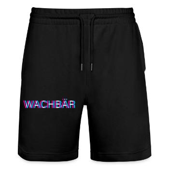 Hardtekk Tekk - Stanley/Stella Unisex Bio Joggingshorts Trainer  - Schwarz - Vorne - Nik (191cm) & Marisol (170cm)