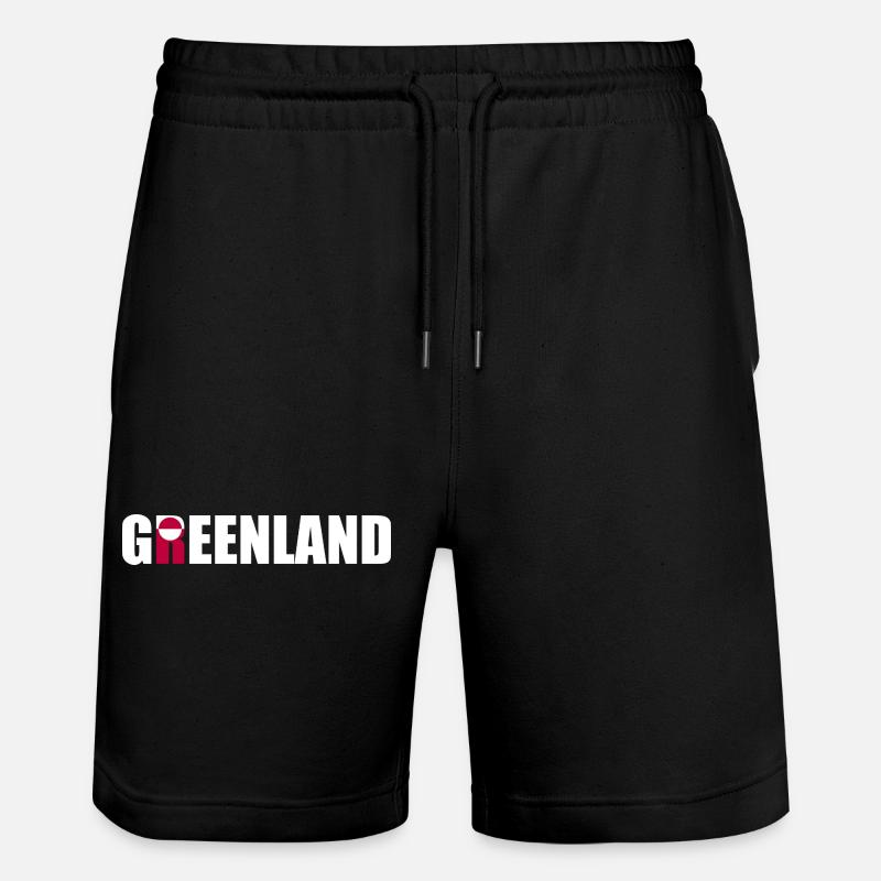 Greenland - Denmark - Danmark - Dänemark - Stanley/Stella Trainer Unisex Organic Jogging Shorts - black