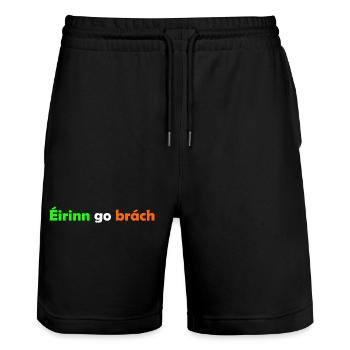 Eirin go brach - Stanley/Stella Unisex Bio Joggingshorts Trainer  - Schwarz - Vorne - Nik (191cm) & Marisol (170cm)