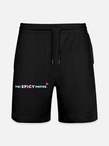 Yo! Spicy. | Retro Y2K Style - Stanley/Stella Trainer Unisex Organic Jogging Shorts - black