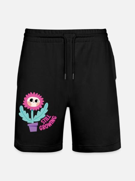 Still Growing - Stanley/Stella Unisex Bio Joggingshorts Trainer  - Schwarz