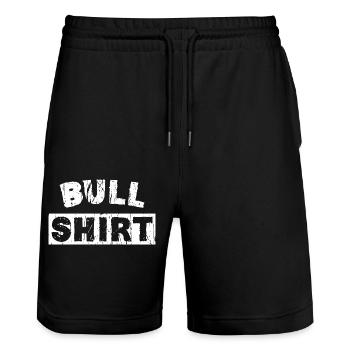 BULL SHIRT - Stanley/Stella Trainer Unisex Organic Jogging Shorts - black - Front - Nik (191cm) & Marisol (170cm)