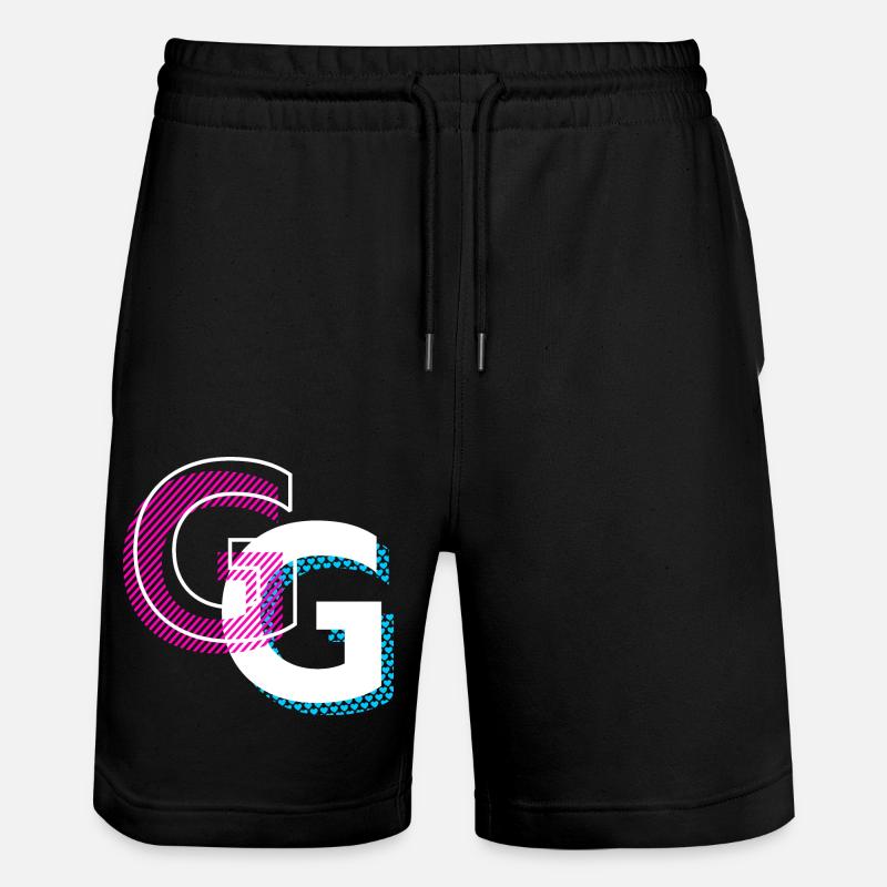 Graffiti G Design Geschenk - Stanley/Stella Unisex Bio Joggingshorts Trainer  - Schwarz