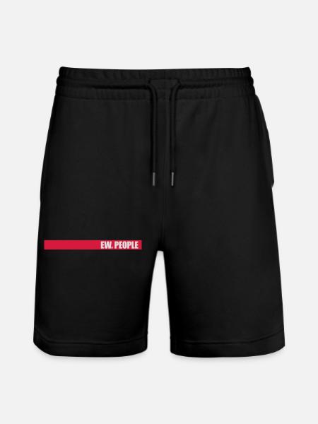 ew people funny quote - Stanley/Stella Trainer Unisex Organic Jogging Shorts - black