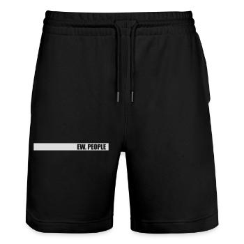ew people lustiges Zitat - Stanley/Stella Unisex Bio Joggingshorts Trainer  - Schwarz - Vorne - Nik (191cm) & Marisol (170cm)