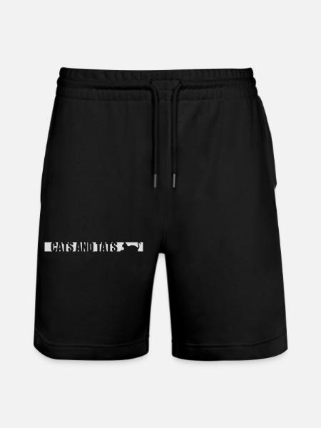 cats and tats quote - Stanley/Stella Trainer Unisex Organic Jogging Shorts - black