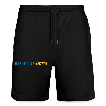 cats and tats Zitat - Stanley/Stella Unisex Bio Joggingshorts Trainer  - Schwarz - Vorne - Nik (191cm) & Marisol (170cm)