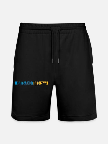 cats and tats quote - Stanley/Stella Trainer Unisex Organic Jogging Shorts - black