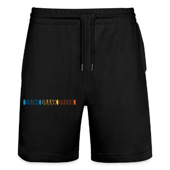 drink drank drunk Zitat - Stanley/Stella Unisex Bio Joggingshorts Trainer  - Schwarz - Vorne - Nik (191cm) & Marisol (170cm)