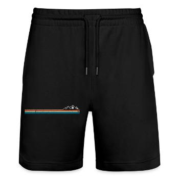 Awaiting design input - Stanley/Stella Trainer Unisex Organic Jogging Shorts - black - Front - Nik (191cm) & Marisol (170cm)