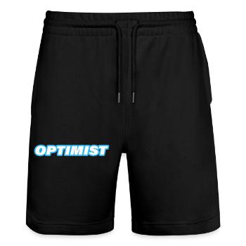 OPTIMIST - Stanley/Stella Trainer Unisex Organic Jogging Shorts - black - Front - Nik (191cm) & Marisol (170cm)