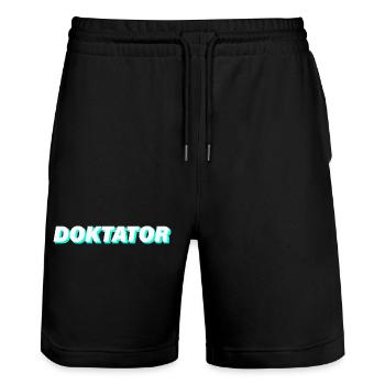 DOKTATOR - Stanley/Stella Unisex Bio Joggingshorts Trainer  - Schwarz - Vorne - Nik (191cm) & Marisol (170cm)