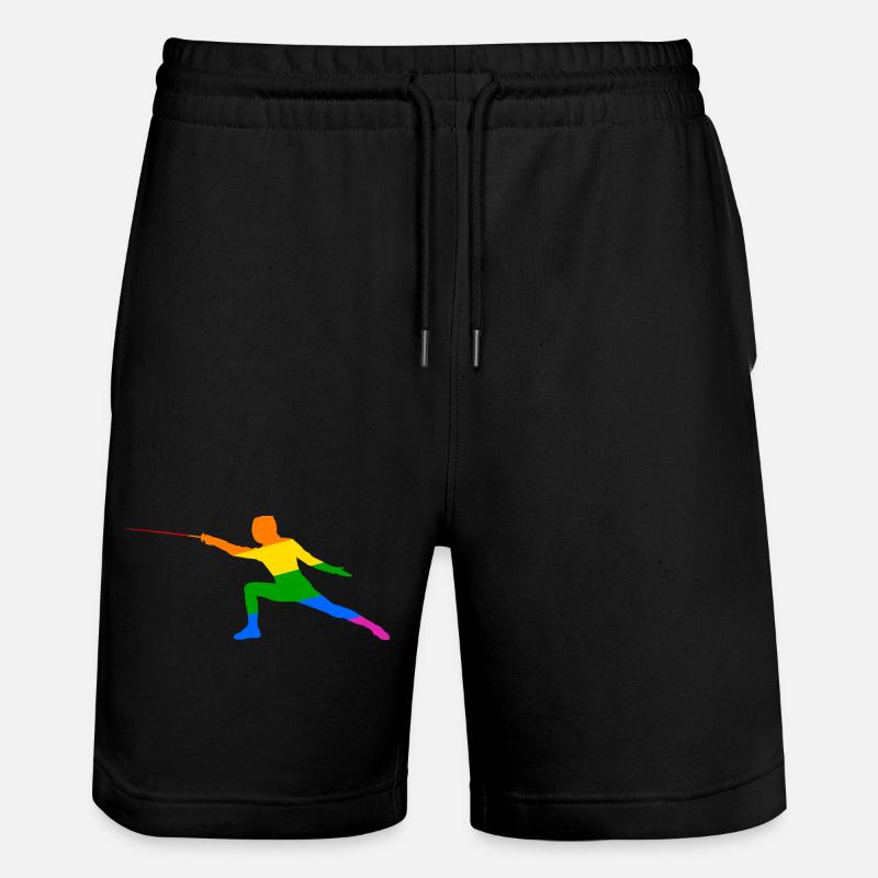 Escrime arc-en-ciel - Short de jogging bio TRAINER Stanley/Stella unisexe - noir