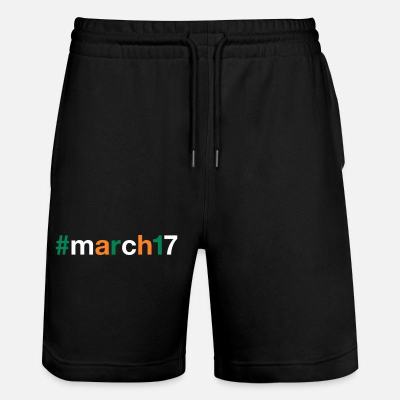 March 17 St Patricks day - Stanley/Stella Unisex Bio Joggingshorts Trainer - Schwarz