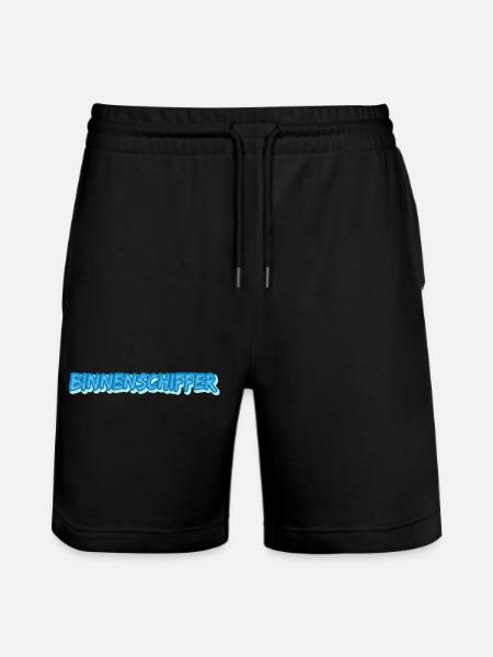 Binnenschiffer als Comic - Stanley/Stella Unisex Bio Joggingshorts Trainer - Schwarz