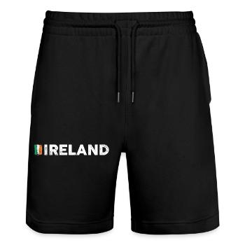 Drapeau de l’Irlande - Short de jogging bio TRAINER Stanley/Stella unisexe - noir - Devant - Nik (191cm) & Marisol (170cm)