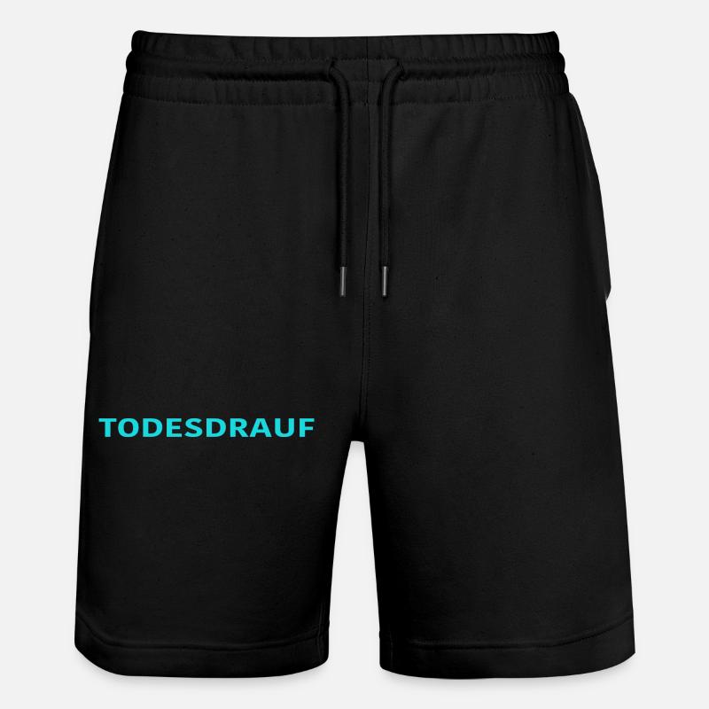 DEATH ON IT BLEU CLAIR - Short de jogging bio TRAINER Stanley/Stella unisexe - noir