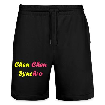 cheu cheu - Short de jogging bio TRAINER Stanley/Stella unisexe - noir - Devant - Nik (191cm) & Marisol (170cm)