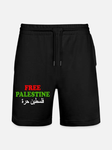 Free palestine - Stanley/Stella Trainer Unisex Organic Jogging Shorts - black