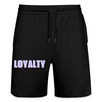 Loyalty - Stanley/Stella Unisex Bio Joggingshorts Trainer  - Schwarz - Vorne - Nik (191cm) & Marisol (170cm)