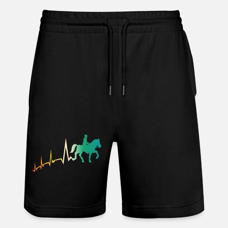 Monter à cheval Heartbeat - Short de jogging bio TRAINER Stanley/Stella unisexe - noir