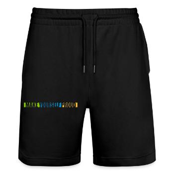 make yourself proud Zitat - Stanley/Stella Unisex Bio Joggingshorts Trainer  - Schwarz - Vorne - Nik (191cm) & Marisol (170cm)
