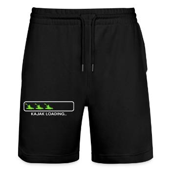 Kayak Canoe Paddling Kayak Loading - Stanley/Stella Trainer Unisex Organic Jogging Shorts - black - Front - Nik (191cm) & Marisol (170cm)
