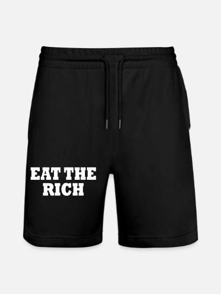 Eat the rich - Stanley/Stella Trainer Unisex Organic Jogging Shorts - black
