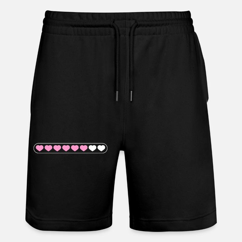Heart loading - Stanley/Stella Trainer Unisex Organic Jogging Shorts - black