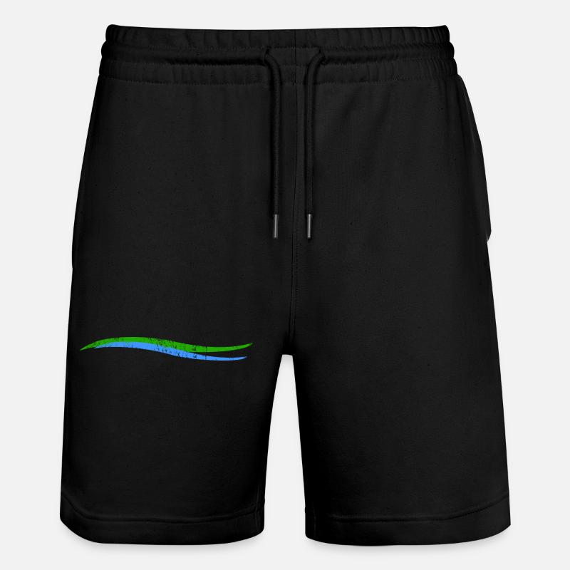 Vagues | Vague | Rivière terrestre - Short de jogging bio TRAINER Stanley/Stella unisexe - noir