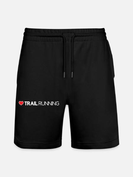 I Love Trail Running - Stanley/Stella Trainer Unisex Organic Jogging Shorts - black