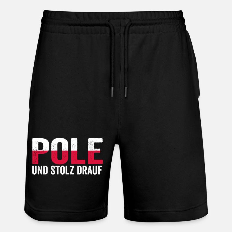 Pole Polnisch Polen - Stanley/Stella Unisex Bio Joggingshorts Trainer  - Schwarz