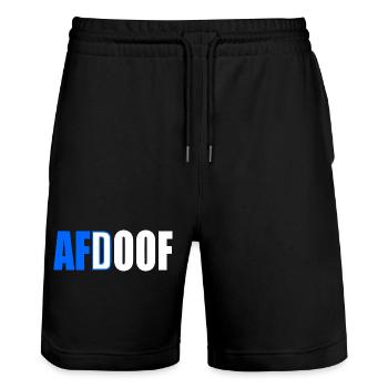 Afd doof afdoof - Stanley/Stella Unisex Bio Joggingshorts Trainer  - Schwarz - Vorne - Nik (191cm) & Marisol (170cm)