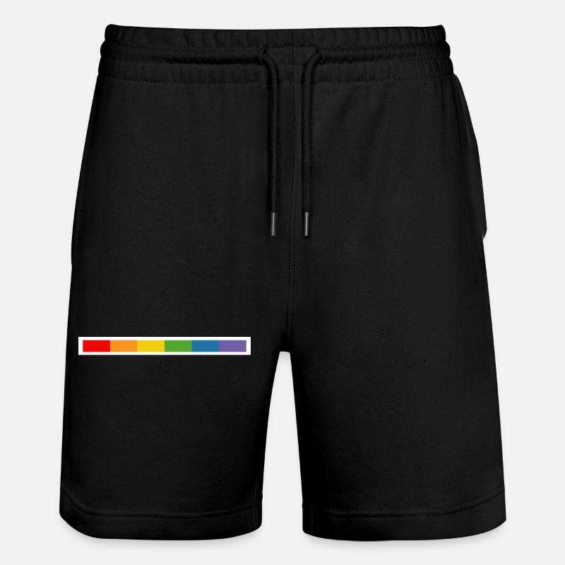 LGBT design white - Stanley/Stella Unisex Bio Joggingshorts Trainer  - Schwarz