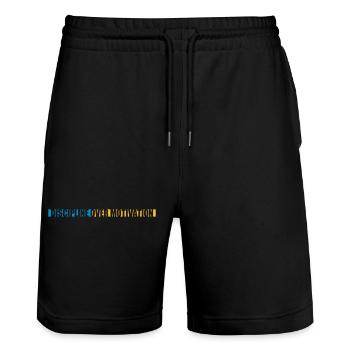 Citation de discipline sur la motivation - Short de jogging bio TRAINER Stanley/Stella unisexe - noir - Devant - Nik (191cm) & Marisol (170cm)