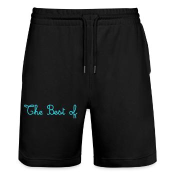 MOM. MOTHER'S DAY. HAPPY MOTHER'S DAY. I LOVE YOU - Stanley/Stella Trainer Unisex Organic Jogging Shorts - black - Front - Nik (191cm) & Marisol (170cm)