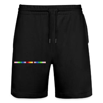 Sign colorful - Stanley/Stella Unisex Bio Joggingshorts Trainer  - Schwarz - Vorne - Nik (191cm) & Marisol (170cm)