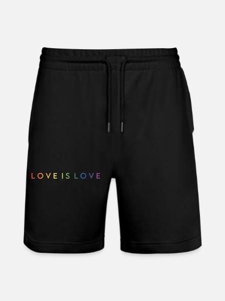 LOVE IS LOVE - Short de jogging bio TRAINER Stanley/Stella unisexe - noir
