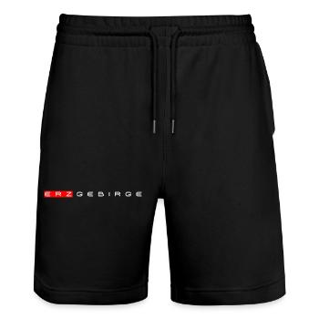 Erzgebirge meine Heimat - Stanley/Stella Unisex Bio Joggingshorts Trainer  - Schwarz - Vorne - Nik (191cm) & Marisol (170cm)