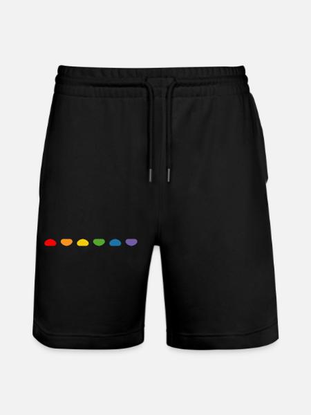 Rainbow Nugget - Stanley/Stella Trainer Unisex Organic Jogging Shorts - black