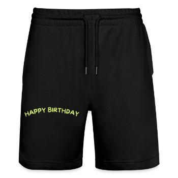 Joyeux anniversaire Personne préférée Anniversaire - Short de jogging bio TRAINER Stanley/Stella unisexe - noir - Devant - Nik (191cm) & Marisol (170cm)