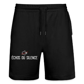 Échos Du Silence - Short de jogging bio TRAINER Stanley/Stella unisexe - noir - Devant - Nik (191cm) & Marisol (170cm)