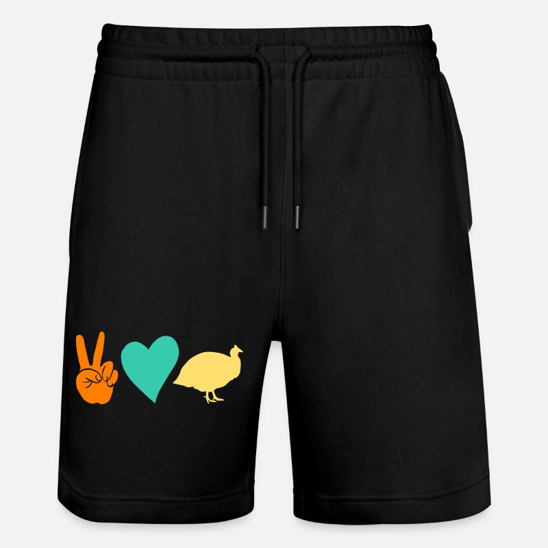 Poules Coq Pintade - Short de jogging bio TRAINER Stanley/Stella unisexe - noir
