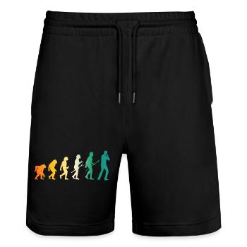 Harmonica Evolution Harmonica - Short de jogging bio TRAINER Stanley/Stella unisexe - noir - Devant - Nik (191cm) & Marisol (170cm)