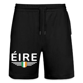 I Love Ireland Elegance Style Design T-Shirt - Short de jogging bio TRAINER Stanley/Stella unisexe - noir - Devant - Nik (191cm) & Marisol (170cm)