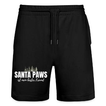 Dog Dogs Christmas - Funny Christmas Saying - Stanley/Stella Trainer Unisex Organic Jogging Shorts - black - Front - Nik (191cm) & Marisol (170cm)