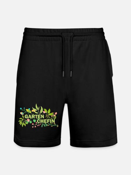 Gartenchefin - Stanley/Stella Unisex Bio Joggingshorts Trainer - Schwarz